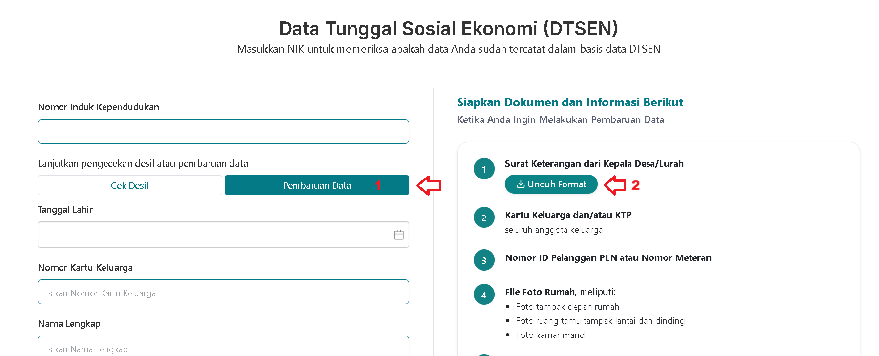 Pembaruan Data DTSEN